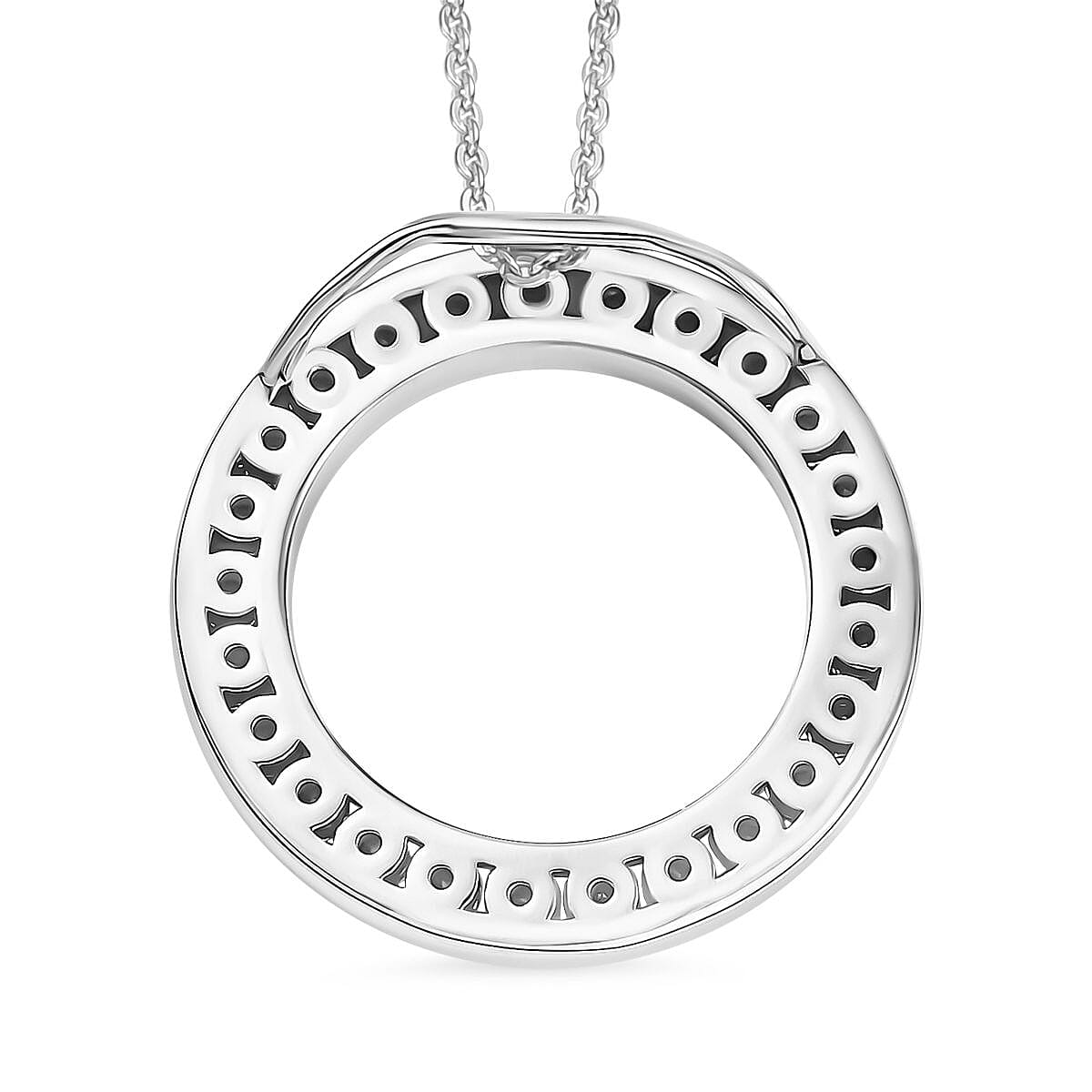 Luxuriant - Lab Grown Diamond (SI-GH) SI-GH Circle of Life Pendant with Chain (Size 20) in Rhodium Overlay Sterling Silver 1.00 Ct. Luxuriant - Lab Grown Diamond (SI-GH) SI-GH Circle of Life Pendant with Chain (Size 20) in Rhodium Overlay Sterling Silver 1.00 Ct.