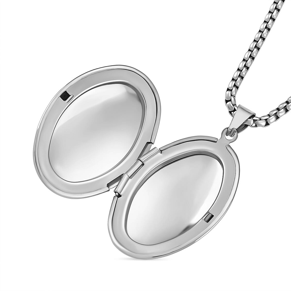 Openable Locket Pendant with Box Necklace (Size 22-2 Ext) Openable Locket Pendant with Box Necklace (Size 22-2 Ext)