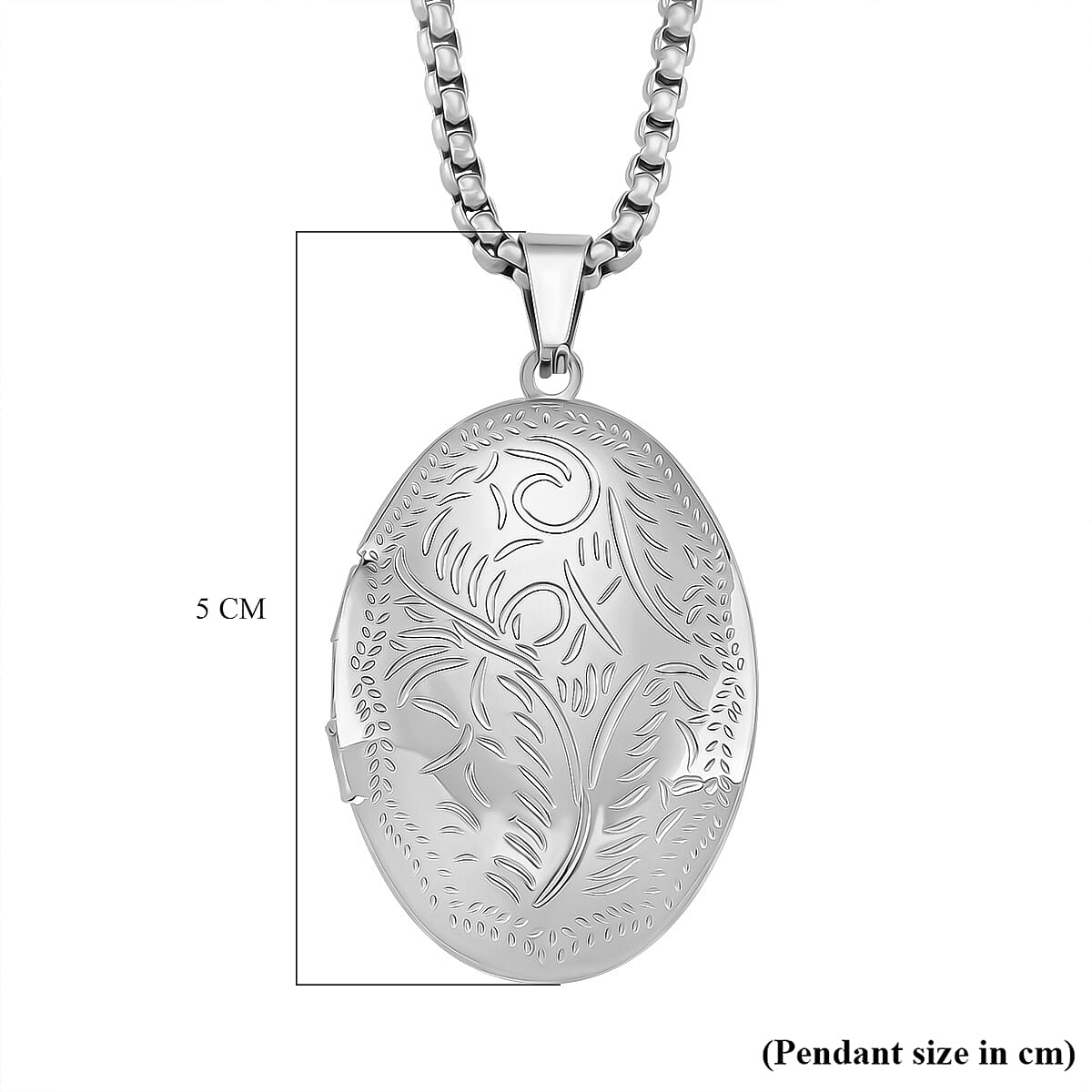 Openable Locket Pendant with Box Necklace (Size 22-2 Ext) Openable Locket Pendant with Box Necklace (Size 22-2 Ext)