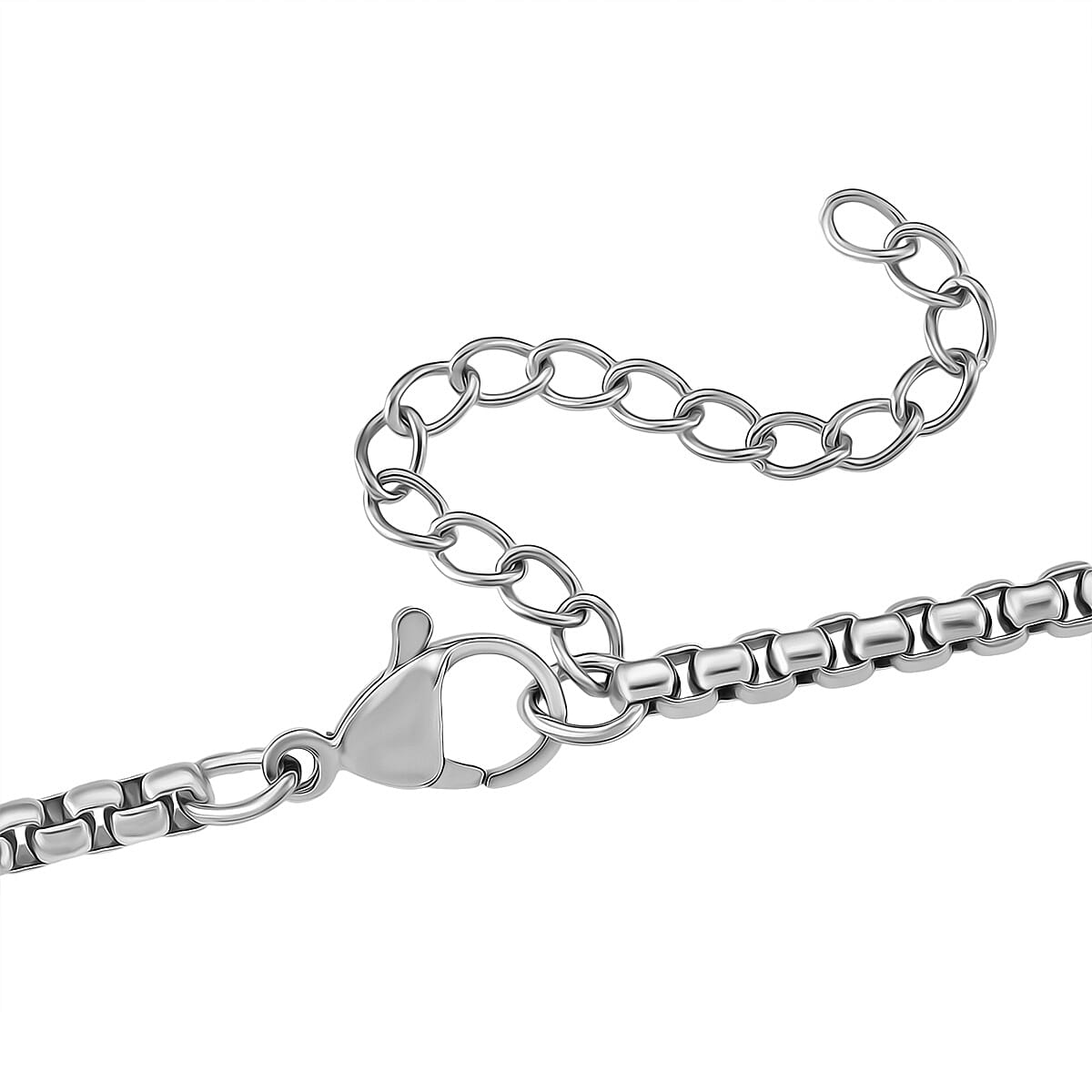 Openable Pendant with Box Chain (Size 22-2 Ext) in Silver Tone Openable Pendant with Box Chain (Size 22-2 Ext) in Silver Tone