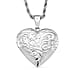 Heart Locket Pendant with Rope Necklace (Size 22-2 Ext)(Outer Pendant Size 28.70x27.30mm).