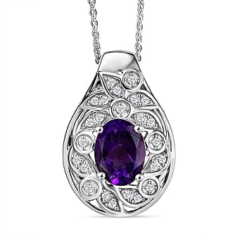 https://tjcuk.sirv.com/Products/43/8/4388962/Moroccan-Amethyst-White-Zircon-Pendant-with-Chain-Size-20-in-Rhodium-O_4388962.jpg?w=342&h=342