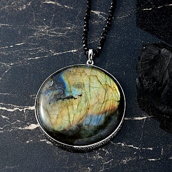 https://tjcuk.sirv.com/Products/43/8/4389024/Labradorite-Black-Spinel-Pendant-with-Beads-Chain-Size-20-in-Rhodium-O_4389024_2.jpg?w=342&h=342