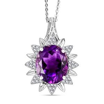 https://tjcuk.sirv.com/Products/43/8/4389215/Moroccan-Amethyst-White-Zircon-Pendant-with-Chain-Size-20-in-Rhodium-O_4389215.jpg?w=342&h=342