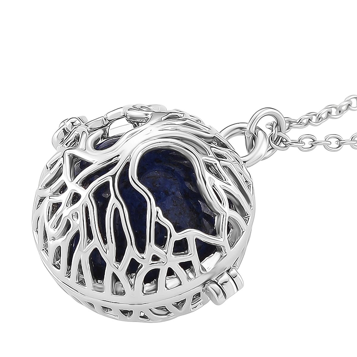 Lapis Lazuli, African Amethyst, Green Aventurine, Red Agate, Rose Quartz, Opalite & Yellow Tigers Eye Pendant with Chain (Size 20 - 2 Ext) with Lobster Clasp in Yellow Gold Plated 70.00 Ct.