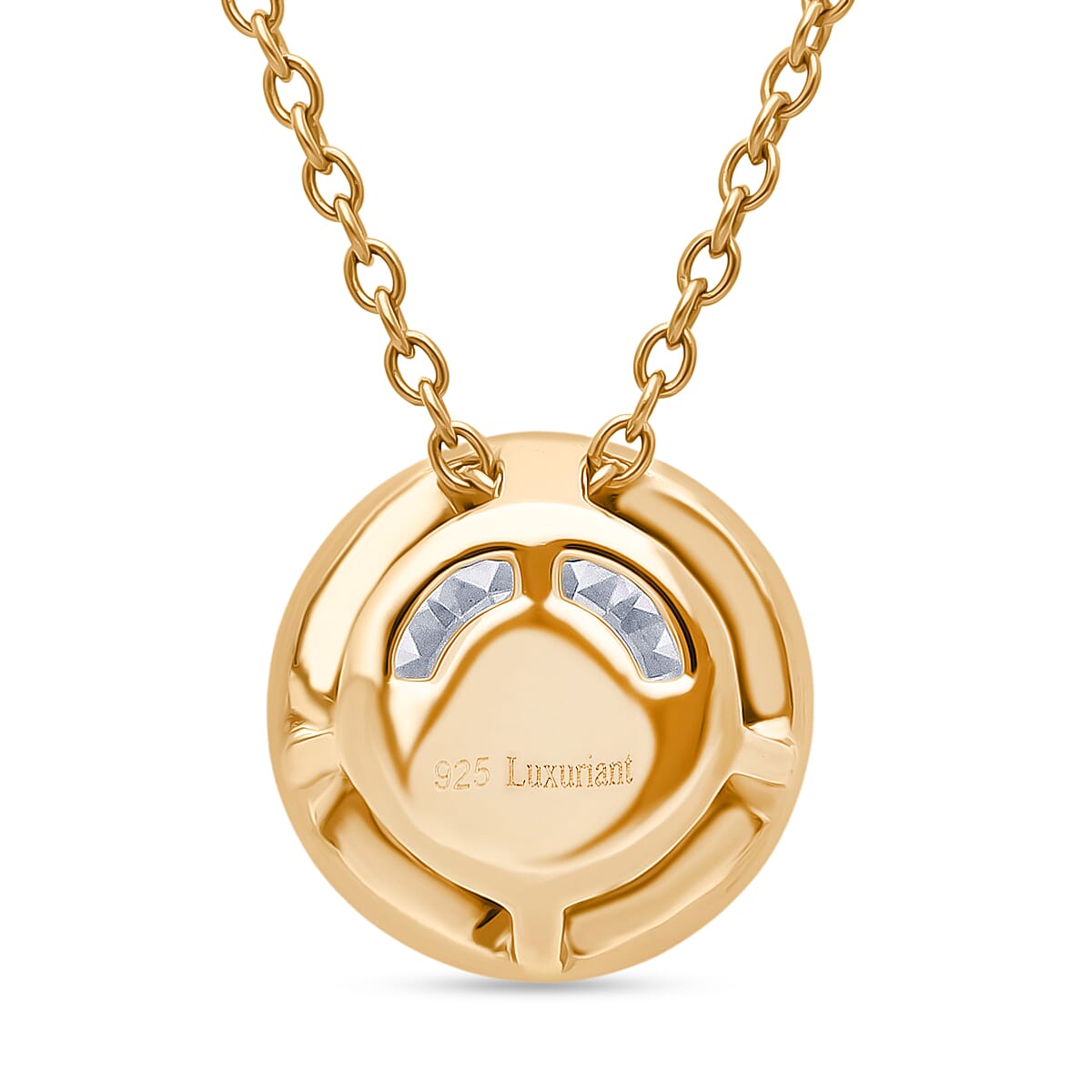 Luxuriant Diamond SGL Certified Lab Grown Diamond (SI-GH) Pendant with Chain (Size 18-20) in Vermeil Yellow Gold Plated Sterling Silver 1.00 Ct.