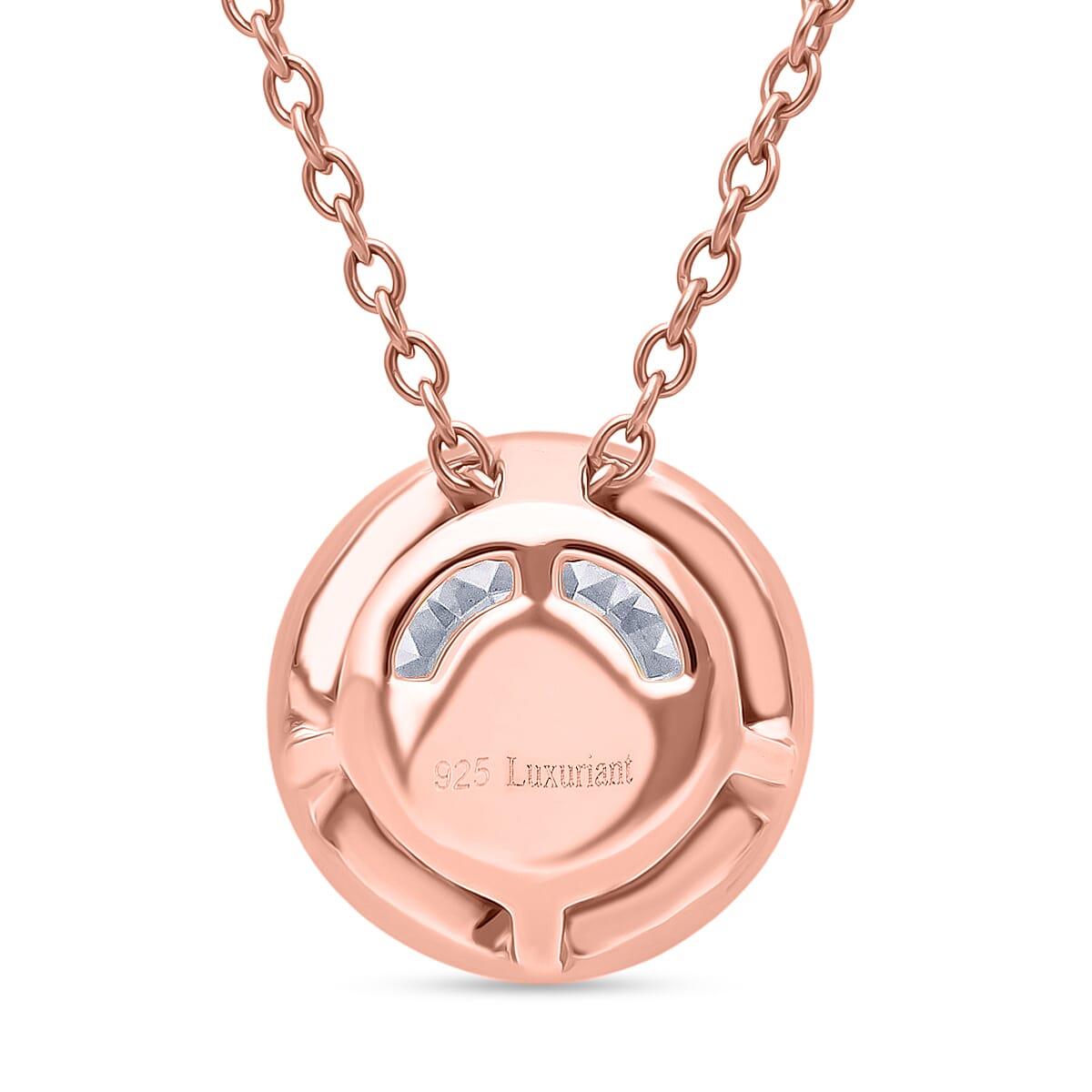 Luxuriant Diamond SGL Certified Lab Grown Diamond (SI-GH) Pendant with Chain (Size 18-20) in Vermeil Rose Gold Plated Sterling Silver 1.00 Ct.