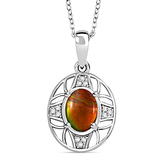 https://tjcuk.sirv.com/Products/43/9/4391259/Ammolite-White-Zircon-Pendant-with-Chain-Size-20-in-Rhodium-Overlay-St_4391259.jpg?w=342&h=342