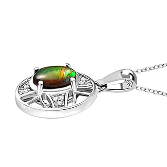 https://tjcuk.sirv.com/Products/43/9/4391259/Ammolite-White-Zircon-Pendant-with-Chain-Size-20-in-Rhodium-Overlay-St_4391259_3.jpg?w=342&h=342