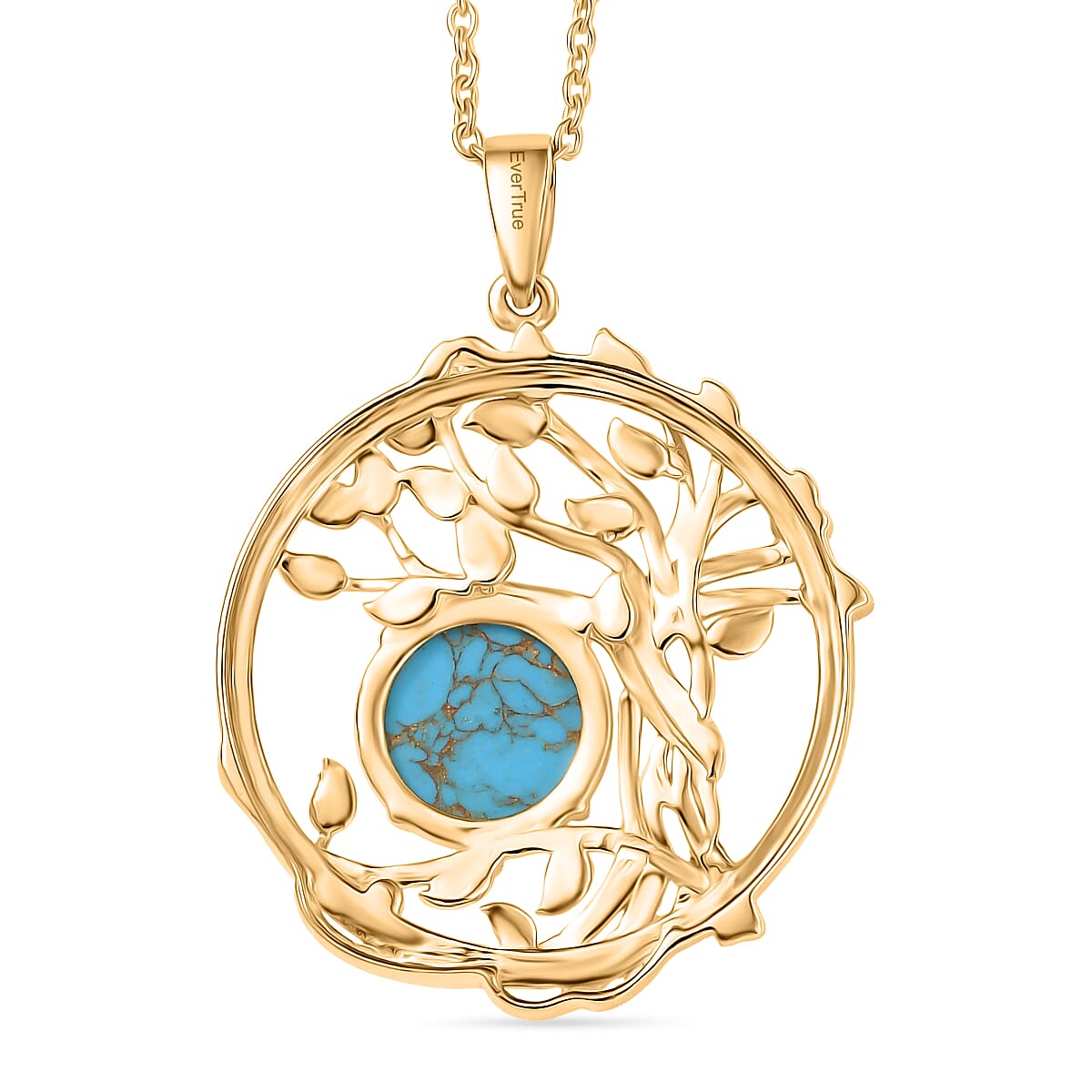 Tucson Find - Blue Turquoise Leaf Pendant with Chain (Size 20) Tucson Find - Blue Turquoise Leaf Pendant with Chain (Size 20)