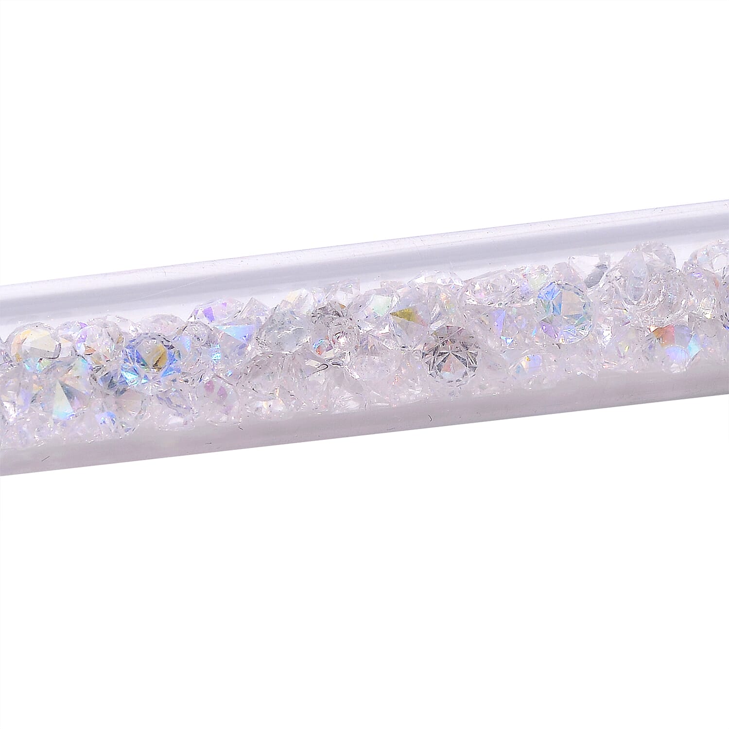 2 Piece Set - Simulated Mystic White Crystal Bracelet (Size 7.5) & Bracelet Buddy 70.00 Ct.