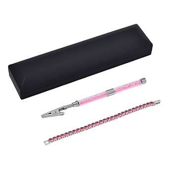 https://tjcuk.sirv.com/Products/43/9/4392974/2-Piece-Set-Austrian-Pink-Crystal-Accessories-and-Bracelet-Iron-70-000_4392974.jpg?w=342&h=342