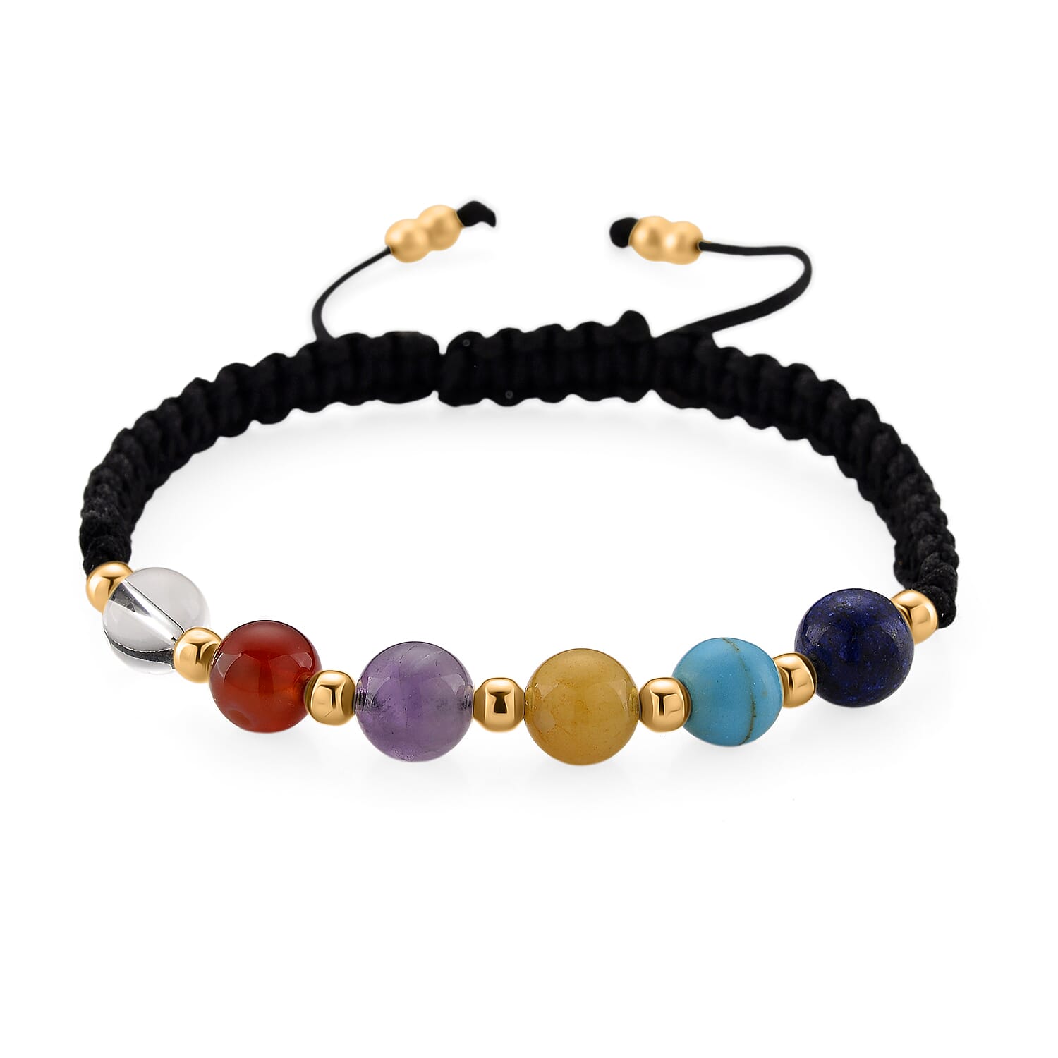 Tucson Find- 2 Piece Set - Framed Multi Gemstone and Seven Chakra Gemstone Bracelet (Size 7.5 Stretchable) 150.00 Ct.