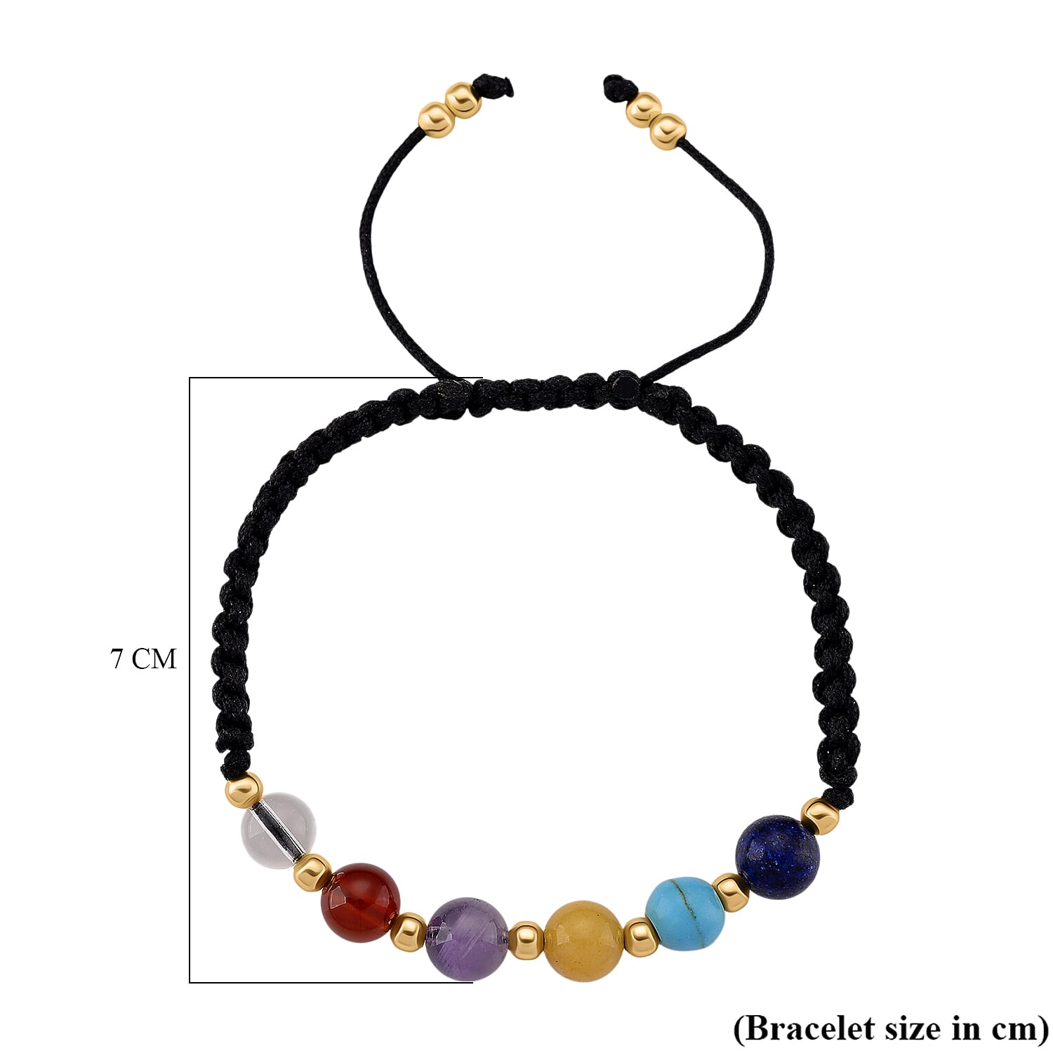 Tucson Find- 2 Piece Set - Framed Multi Gemstone and Seven Chakra Gemstone Bracelet (Size 7.5 Stretchable) 150.00 Ct.