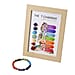 Tucson Find - 2 Piece Set - Seven Chakra Gemstone Frame with Stretchable Bracelet (Size 7.5 ) 150 Ct.