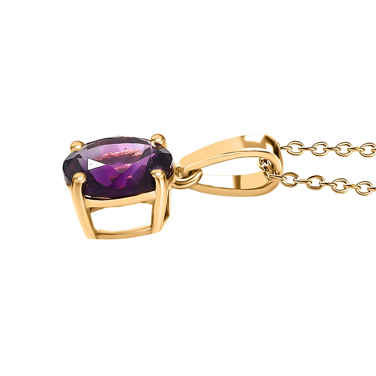 3 Piece Set - African Amethyst Earring, Ring, Pendant with Chain (Size 20) in 14K Yellow Gold Plated Sterling Silver 3.75 Ct, Silver Wt. 5.39 Gms. 3 Piece Set - African Amethyst Earring, Ring, Pendant with Chain (Size 20) in 14K Yellow Gold Plated Sterling Silver 3.75 Ct, Silver Wt. 5.39 Gms.
