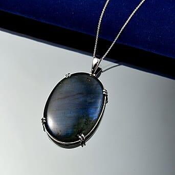 https://tjcuk.sirv.com/Products/43/9/4393765/Labradorite-Pendant-with-Chain-Size-20-in-Rhodium-Overlay-Sterling-Sil_4393765_2.jpg?w=342&h=342