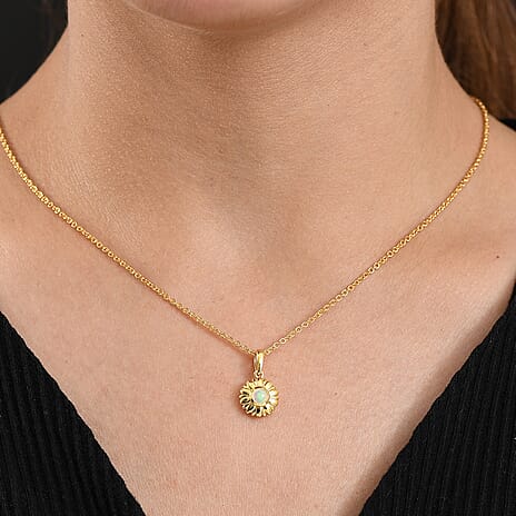 Ethiopian Opal Pendant with Chain (Size 20) Mix Metal  0.250  Ct.