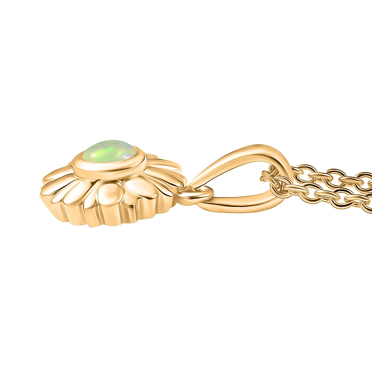 Ethiopian Opal Pendant with Chain (Size 20)