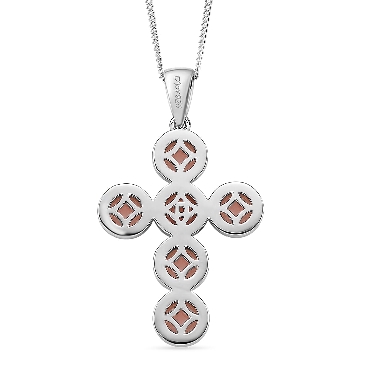 Queen Conch Shell Pendant with Chain (Size 18) with Lobster Clasp in Rhodium Overlay Sterling Silver 5.00 Ct, Silver Wt. 5.40 Gms.