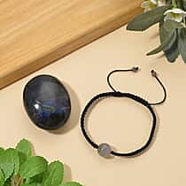 Tucson Find- 2 Piece Set - Labradorite  Loose Stone and Adjustable Bracelet 315.00 Ct.