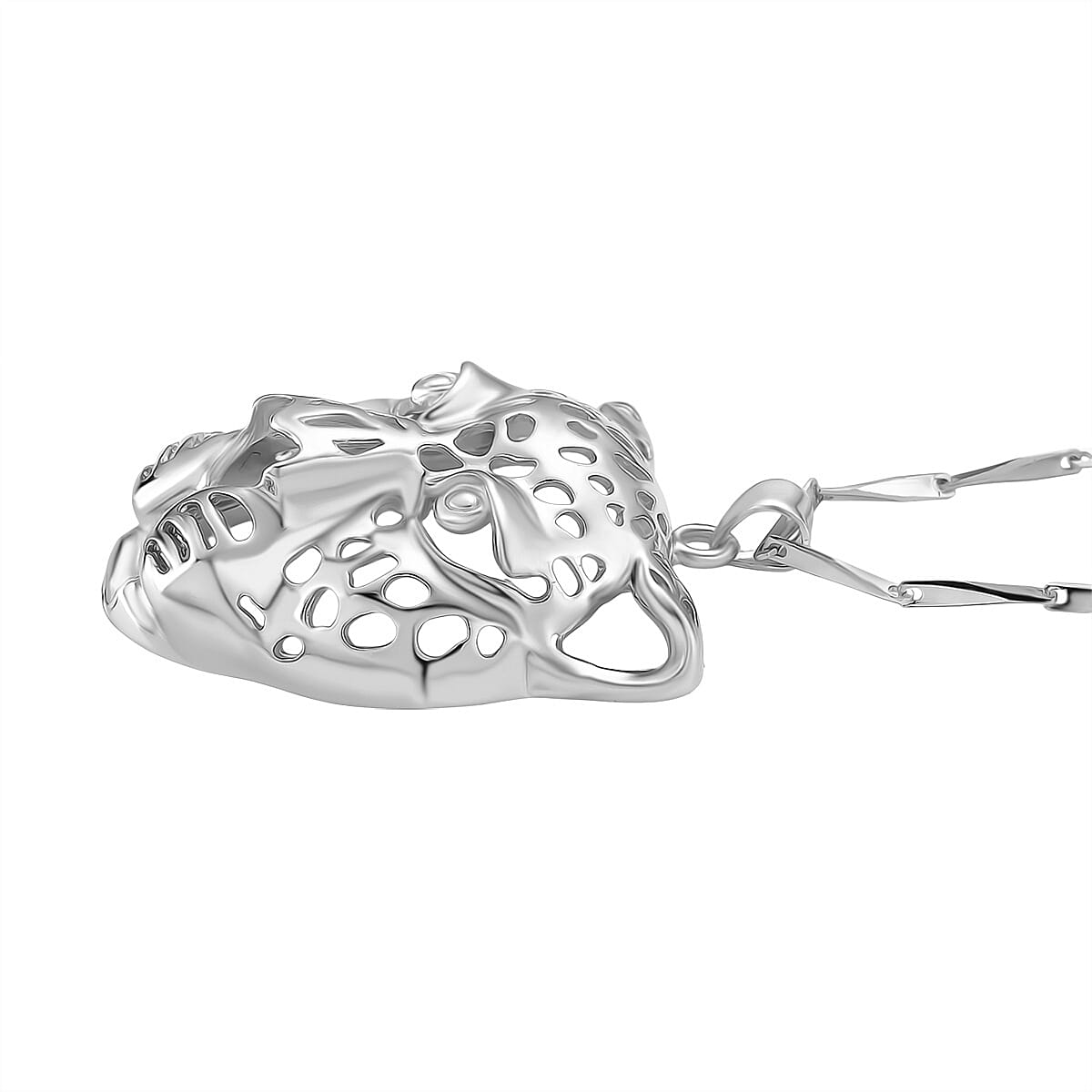 Panther Pendant with Chain (Size 17.5 - 2 Ext) in Silver Colour Plating