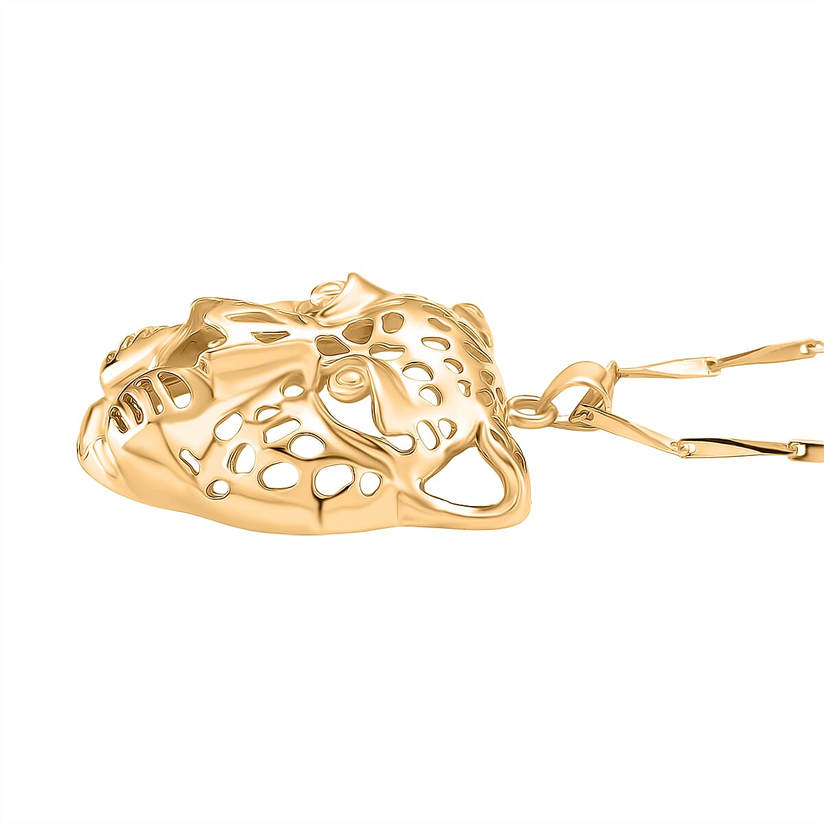 Panther Pendant with Chain (Size 17.5 - 2 Ext) in Gold Colour Plating