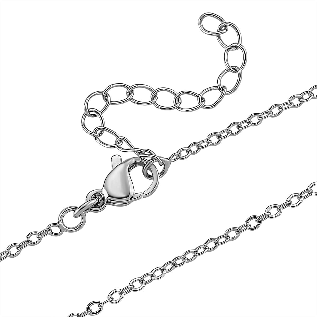 Green Cubic Zirconia & White Cubic Zirconia Pendant with Chain (Size 20 Ext) with Enameled Green Cubic Zirconia & White Cubic Zirconia Pendant with Chain (Size 20 Ext) with Enameled