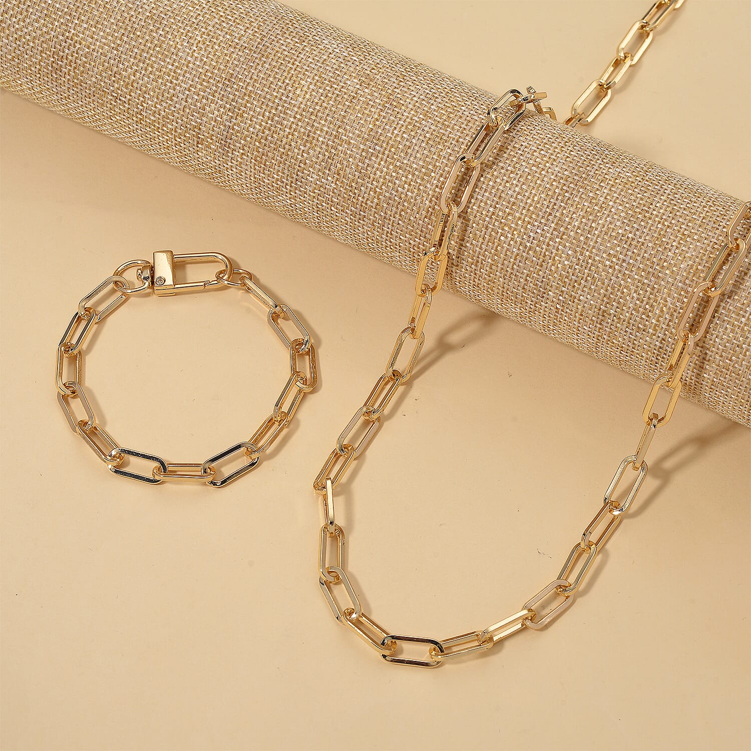 Chunky Paperclip Necklace (Size 30) & Bracelet (Size 8)