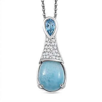 https://tjcuk.sirv.com/Products/43/9/4398432/Larimar-White-Zircon-Skyblue-Topaz-Pendant-with-Chain-Size-20-in-Rhodi_4398432.jpg?w=342&h=342