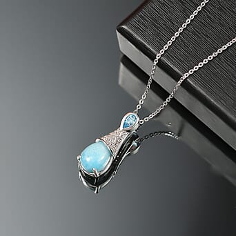 https://tjcuk.sirv.com/Products/43/9/4398432/Larimar-White-Zircon-Skyblue-Topaz-Pendant-with-Chain-Size-20-in-Rhodi_4398432_1.jpg?w=342&h=342