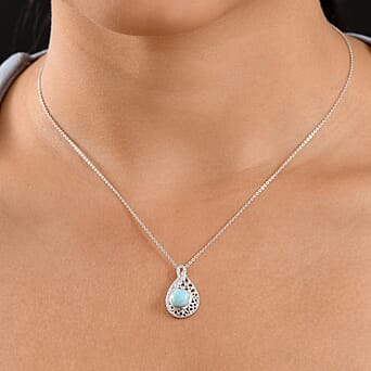 https://tjcuk.sirv.com/Products/43/9/4398433/Larimar-Pendant-with-Chain-Size-20-in-Rhodium-Overlay-Sterling-Silver-_4398433_1.jpg?w=342&h=342