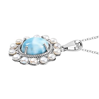 https://tjcuk.sirv.com/Products/43/9/4398493/Larimar-Pearl-Pendant-with-Chain-Size-20-in-Rhodium-Overlay-Sterling-S_4398493_3.jpg?w=342&h=342