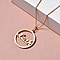 2 Piece Set -  Cable Chain CL-35 and Fancy Pendant in Vermeil RG Sterling Silver  Wt. 10.82 Gms