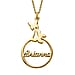 2 Piece Set -  Cable Chain CL-35 and Pendant in Vermeil RG Sterling Silver  Wt. 9.32 Gms