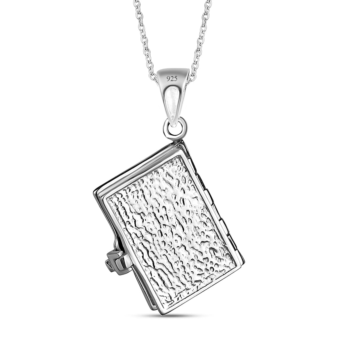HOLY BIBLE Sterling Silver Pendant with Stainless Steel Chain (Size - 20)