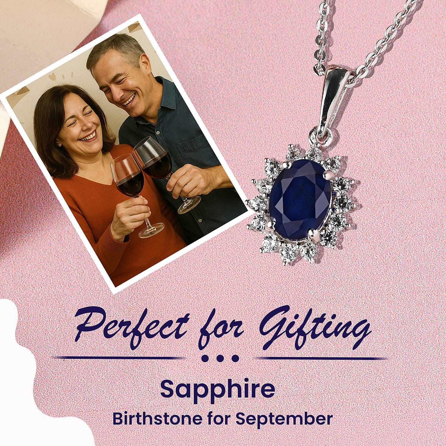 Masoala Sapphire and Natural Cambodian Zircon Halo Pendant with Chain (Size - 20) in Platinum Overlay Sterling Silver 1.35 Ct