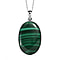 Malachite Pendant with Chain (Size - 20) in Stainless Steel 28.50 Ct.