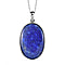 Lapis Lazuli Pendant with Chain (Size - 20) in Stainless Steel 28.500 Ct.