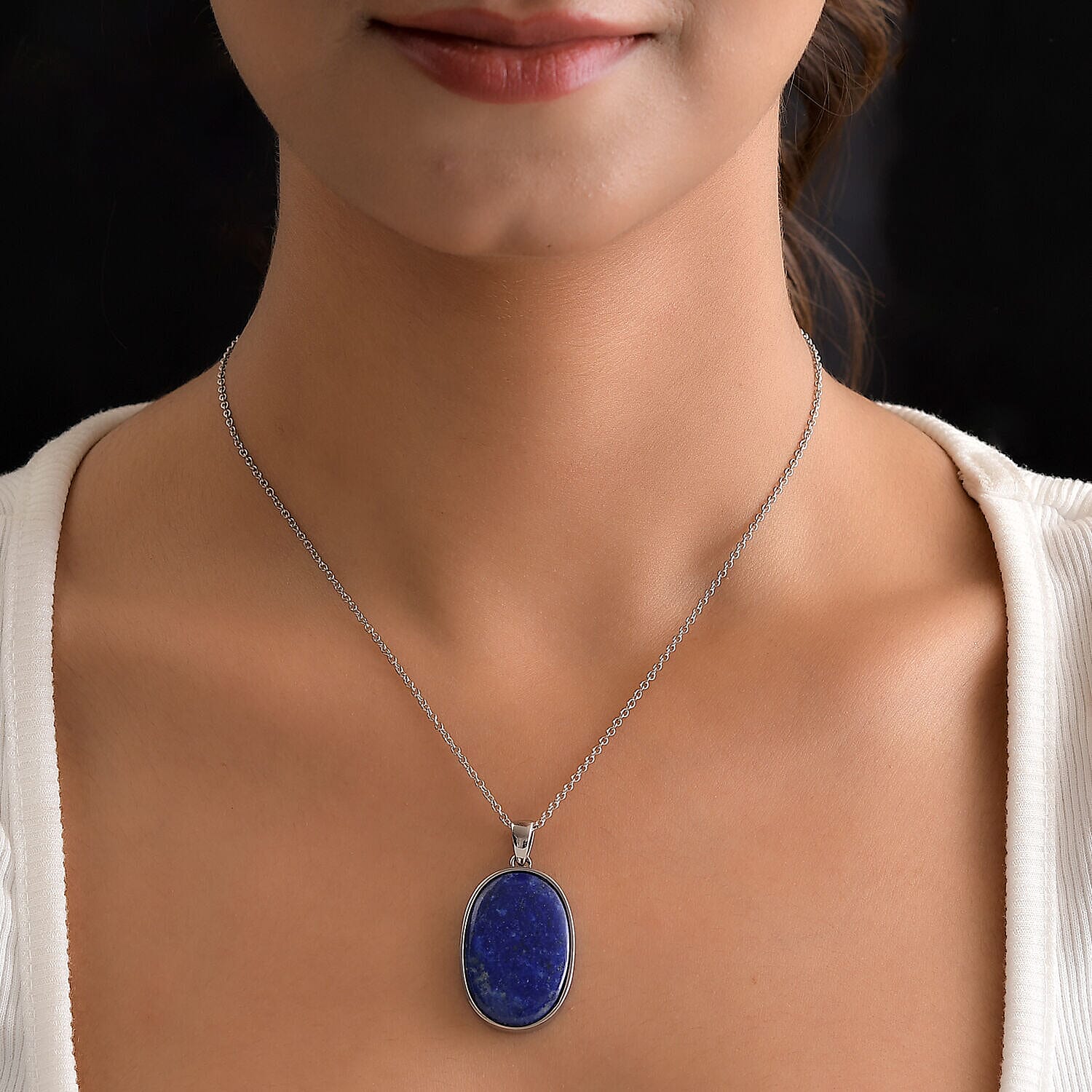 Lapis Lazuli Pendant with Free Chain (Size - 20) 28.50 Ct.