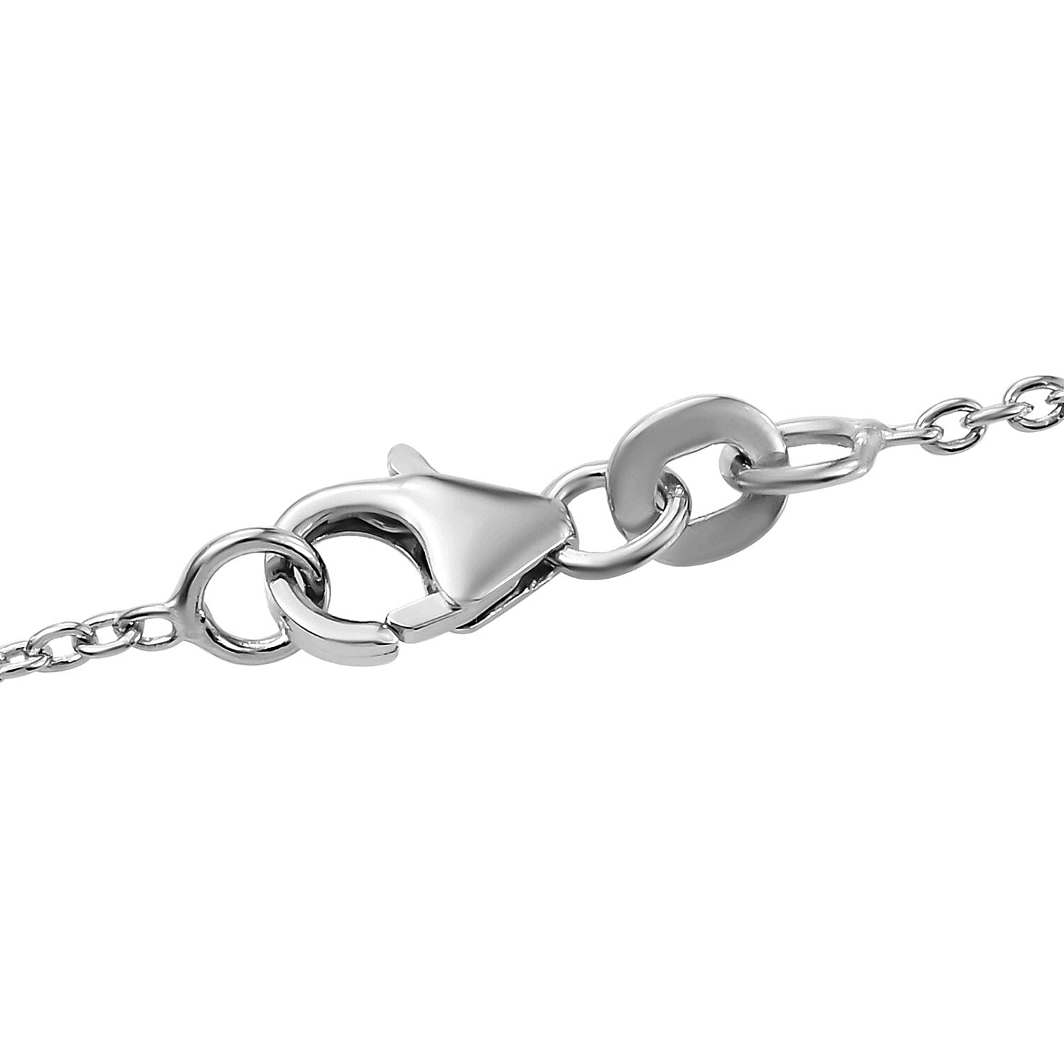 2 Piece Set -  Natural Chrome Diopside,  White Zircon Chain and Cross Pendant in Platinum Overlay Sterling Silver  2.120  Ct.