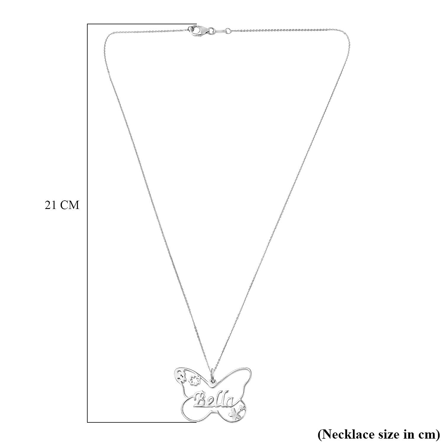 Pendant With Chain (Size-20) in Platinum Overlay Sterling Silver, Silver Wt. 6.90 Gms.