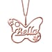 Pendant with Cable Chain (Size - 20) with Lobster Lock in 18K Vermeil Rose Gold Plated Sterling Silver