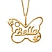 Pendant with Cable Chain (Size - 20) with Lobster Lock in 18K Vermeil Rose Gold Plated Sterling Silver