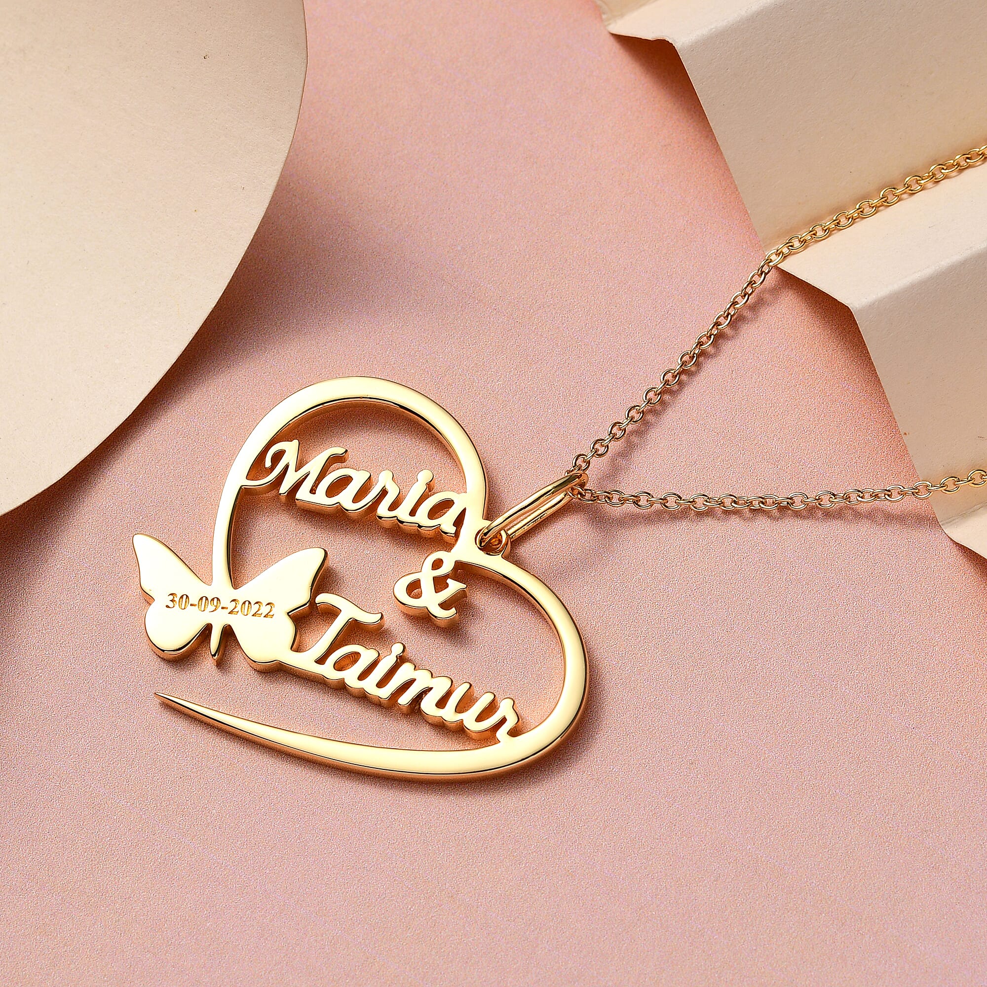 Pendant With Chain (Size - 20) in 18K Vermeil Yellow Gold Plated Sterling Silver, Silver Wt. 7.86 Gms.