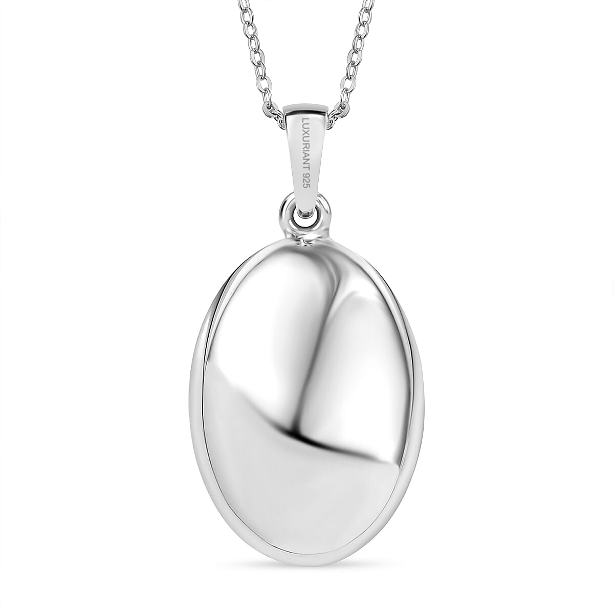 Lab Grown Diamond Pendant with Chain (Size 20) in Rhodium Overlay Sterling Silver 0.01 ct  Silver Wt. 5.4 Gms  0.100  Ct.