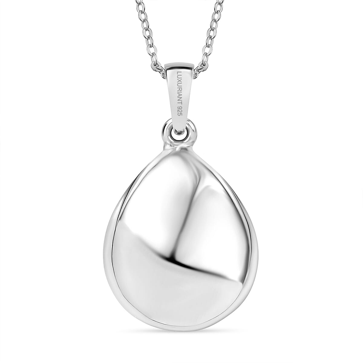 Lab Grown Diamond Pendant with Chain (Size 20) in Rhodium Overlay Sterling Silver 0.01 ct  Silver Wt. 5.4 Gms  0.100  Ct.