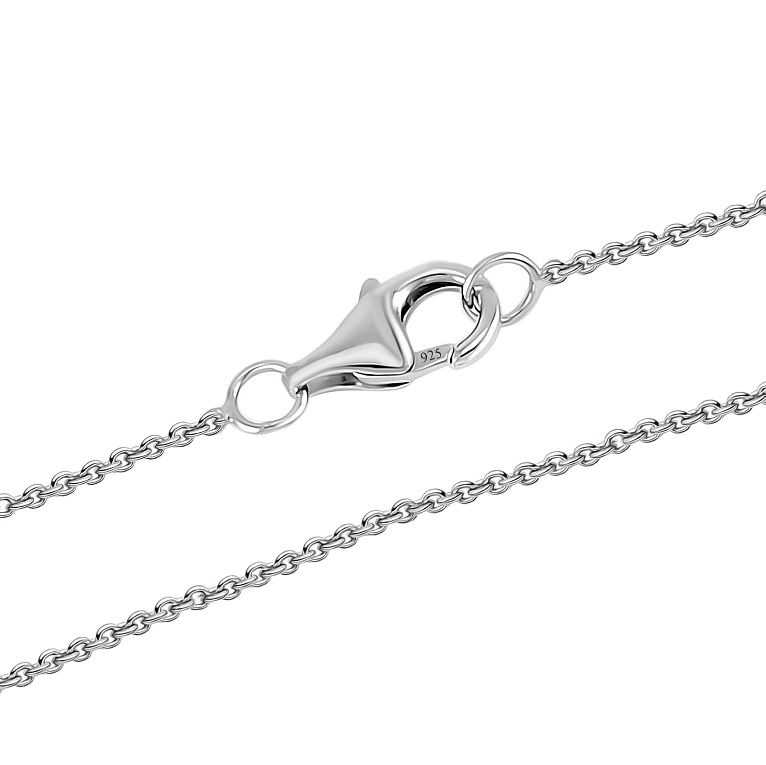 LucyQ Splash Collection - Pendant with Chain (Size 20) in Platinum & Rhodium Overlay Sterling Silver Wt. 6.70 Gms.