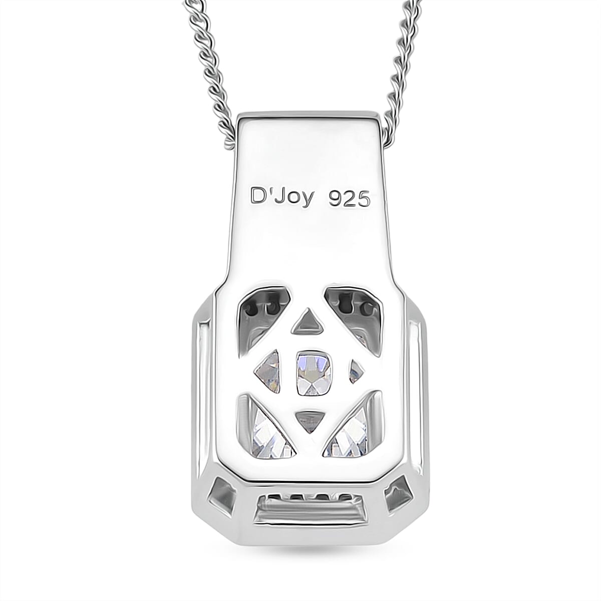 RADIANTA Moissanite - GRA Certified D-VVS1 Moissanite Pendant with Chain (Size 18) in Rhodium Overlay Sterling Silver 3.30 Ct, Silver Wt. 4.30 Gms.