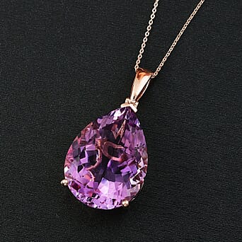 https://tjcuk.sirv.com/Products/44/0/4403845/Rose-De-France-Amethyst-Pendant-with-Chain-Size-20-in-18K-RG-Vermeil-S_4403845_1.jpg?w=342&h=342